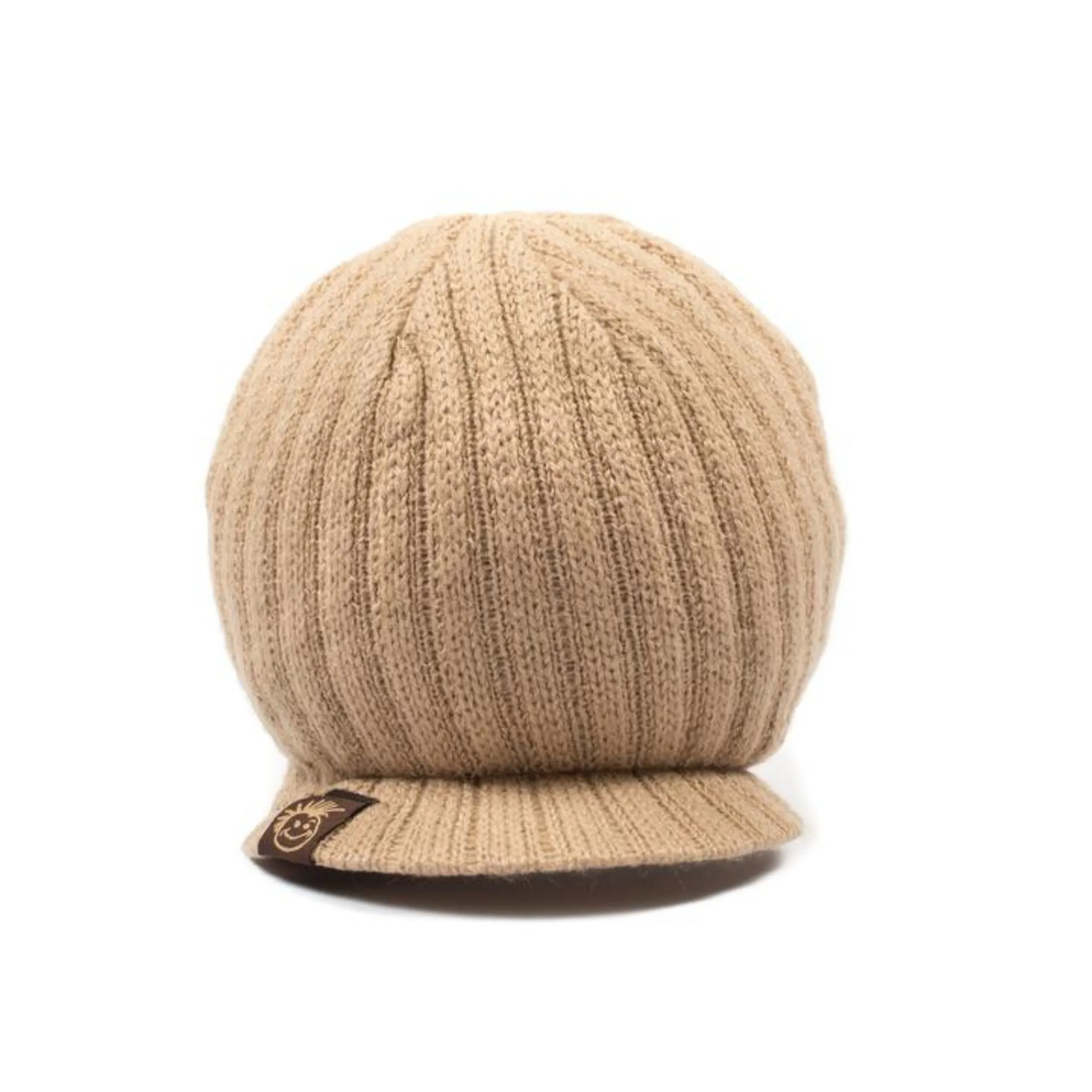 Knuckleheads Tan Visor Beanie For Children