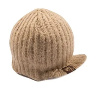 Knuckleheads Tan Visor Beanie For Children