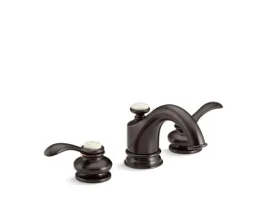 KOHLER K-12265-4 Fairfax Widespread bathroom sink faucet with lever handles