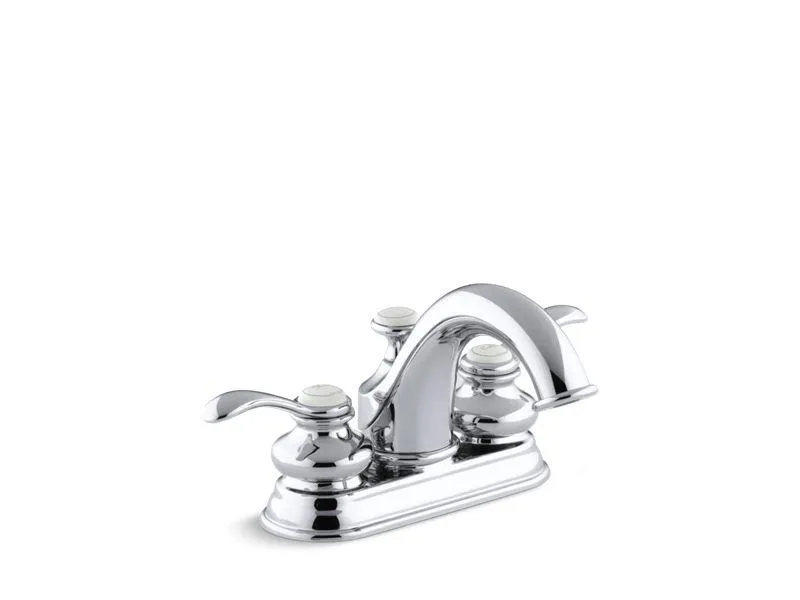 KOHLER K-12266-4 Fairfax Centerset bathroom sink faucet with lever handles