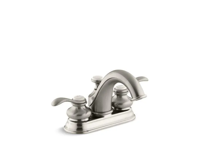 KOHLER K-12266-4 Fairfax Centerset bathroom sink faucet with lever handles