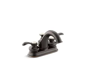 KOHLER K-12266-4 Fairfax Centerset bathroom sink faucet with lever handles