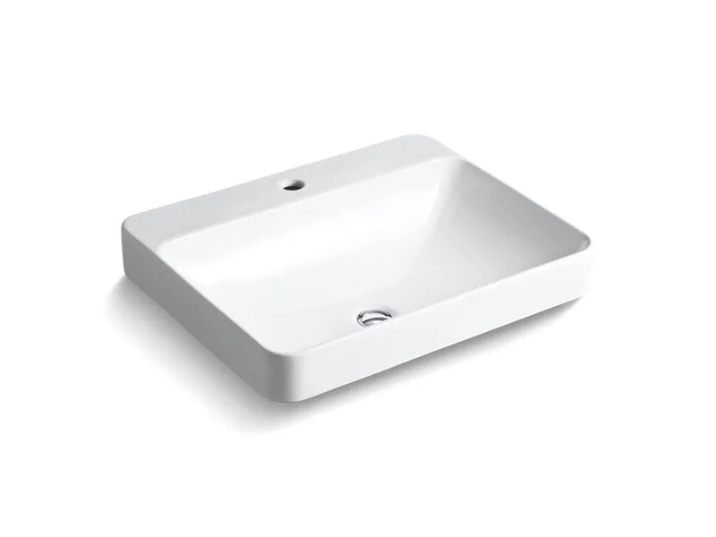 KOHLER K-2660LM-1 Vox Rectangle vessel bathroom sink with single faucet hole