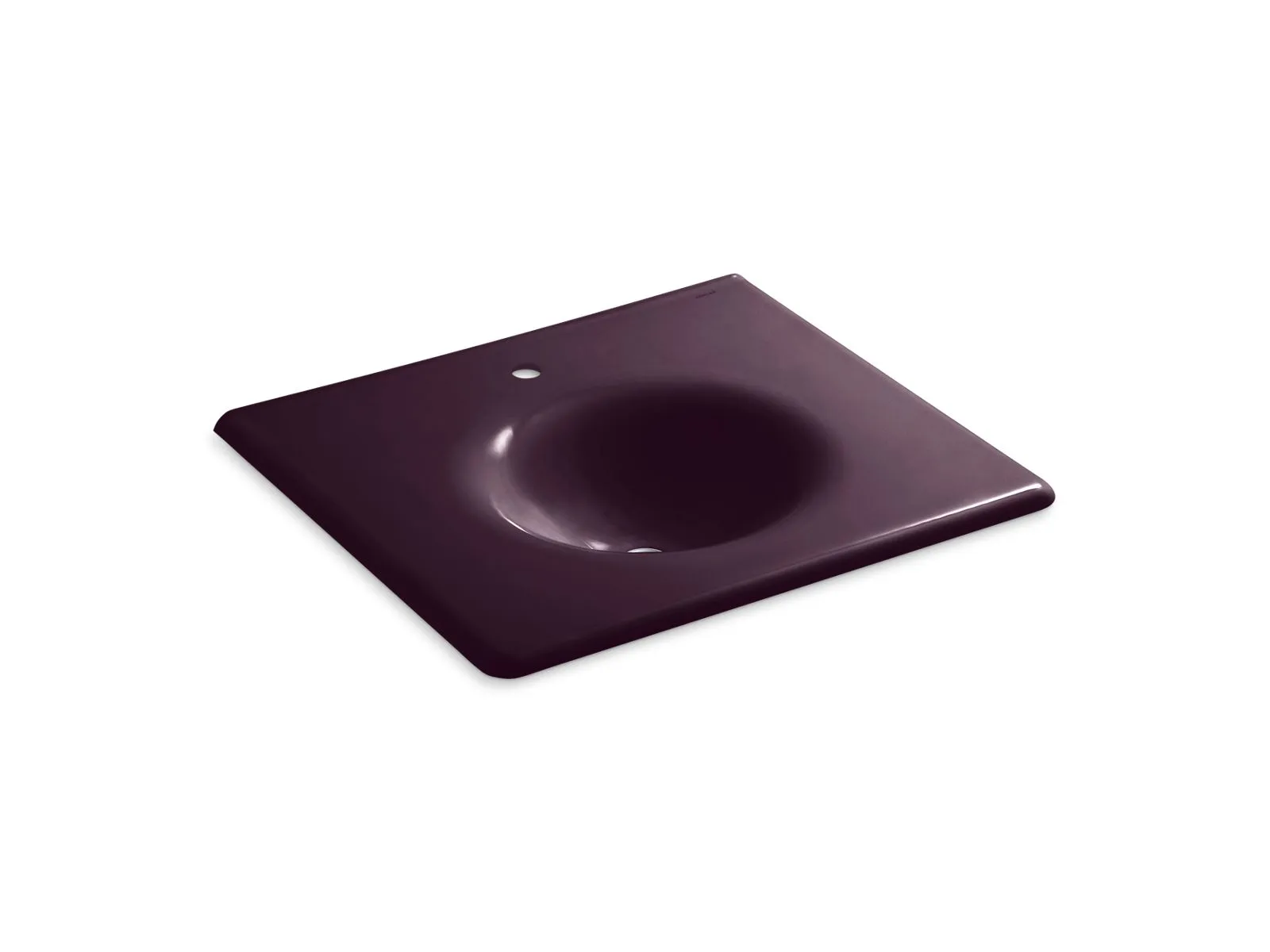 KOHLER K-3048-1 Iron/Impressions 25" Enameled cast iron vanity top with integrated round sink