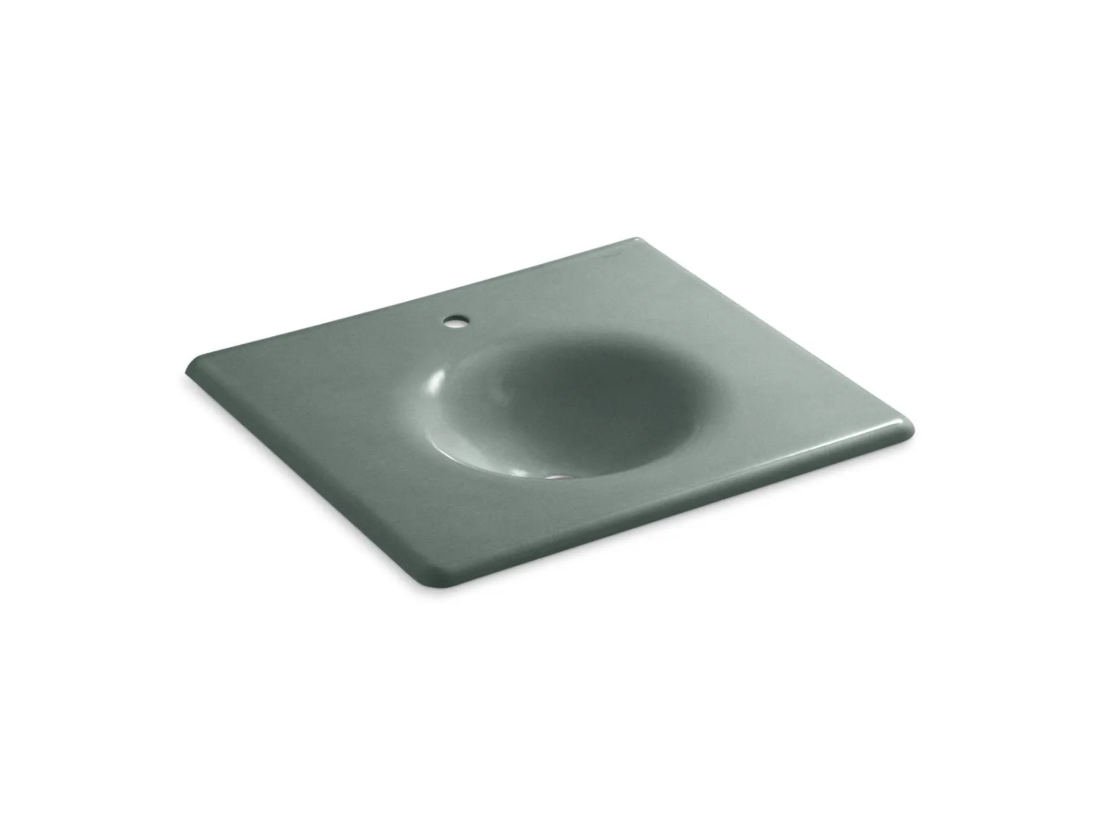 KOHLER K-3048-1 Iron/Impressions 25" Enameled cast iron vanity top with integrated round sink