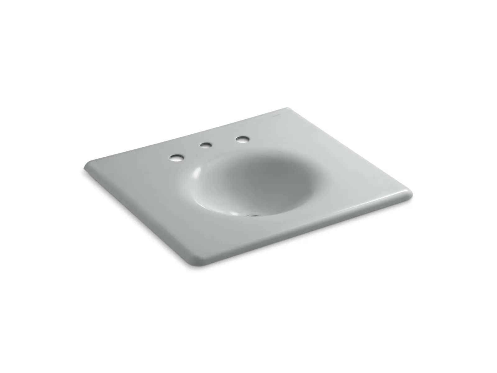 KOHLER K-3048-8 Iron/Impressions 25" Enameled cast iron vanity top with integrated round sink
