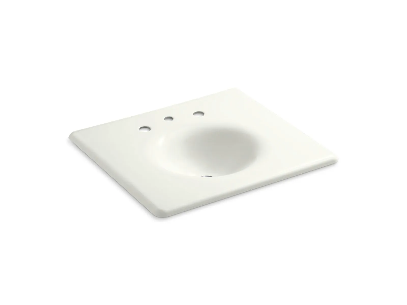KOHLER K-3048-8 Iron/Impressions 25" Enameled cast iron vanity top with integrated round sink