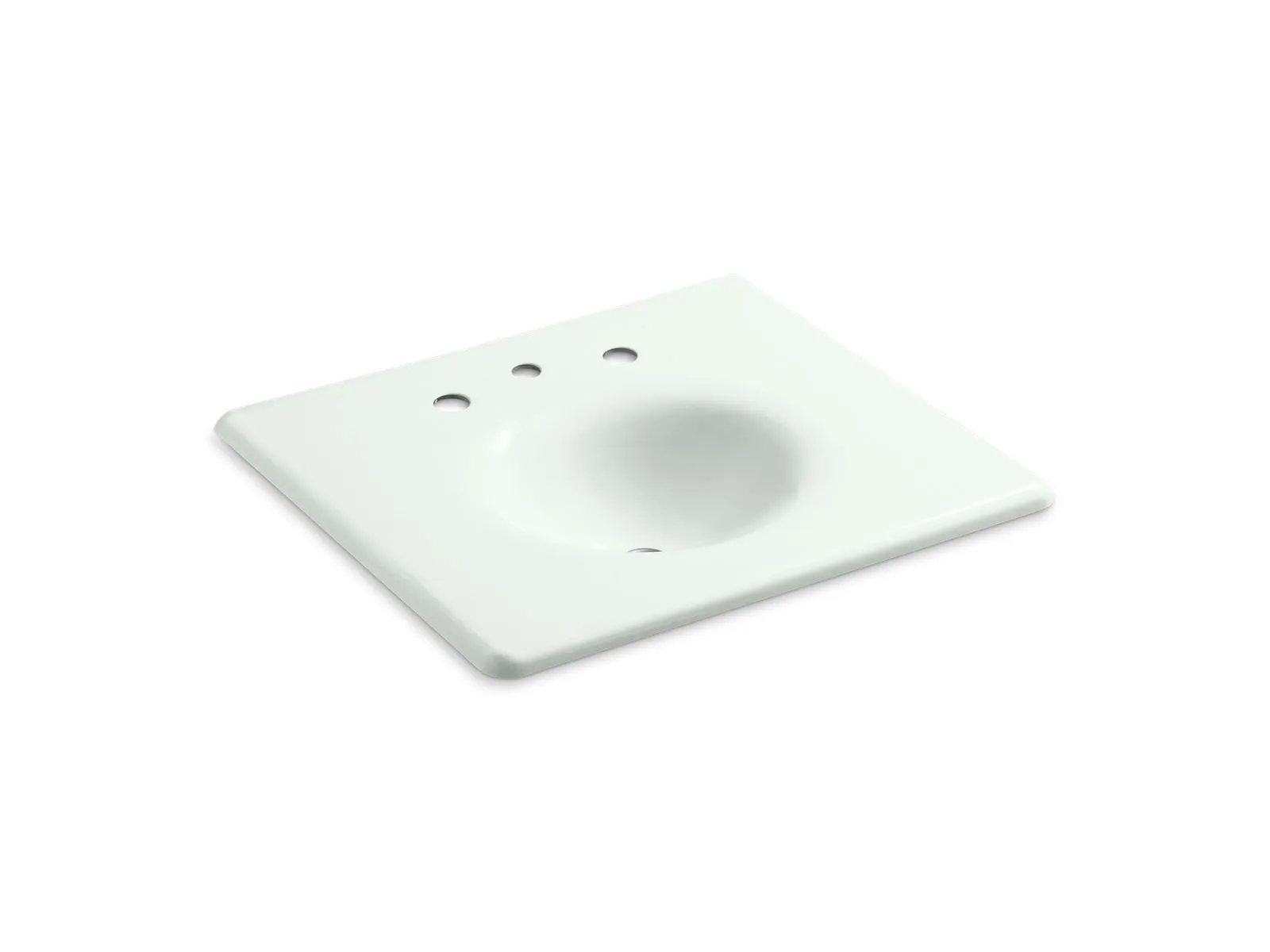 KOHLER K-3048-8 Iron/Impressions 25" Enameled cast iron vanity top with integrated round sink