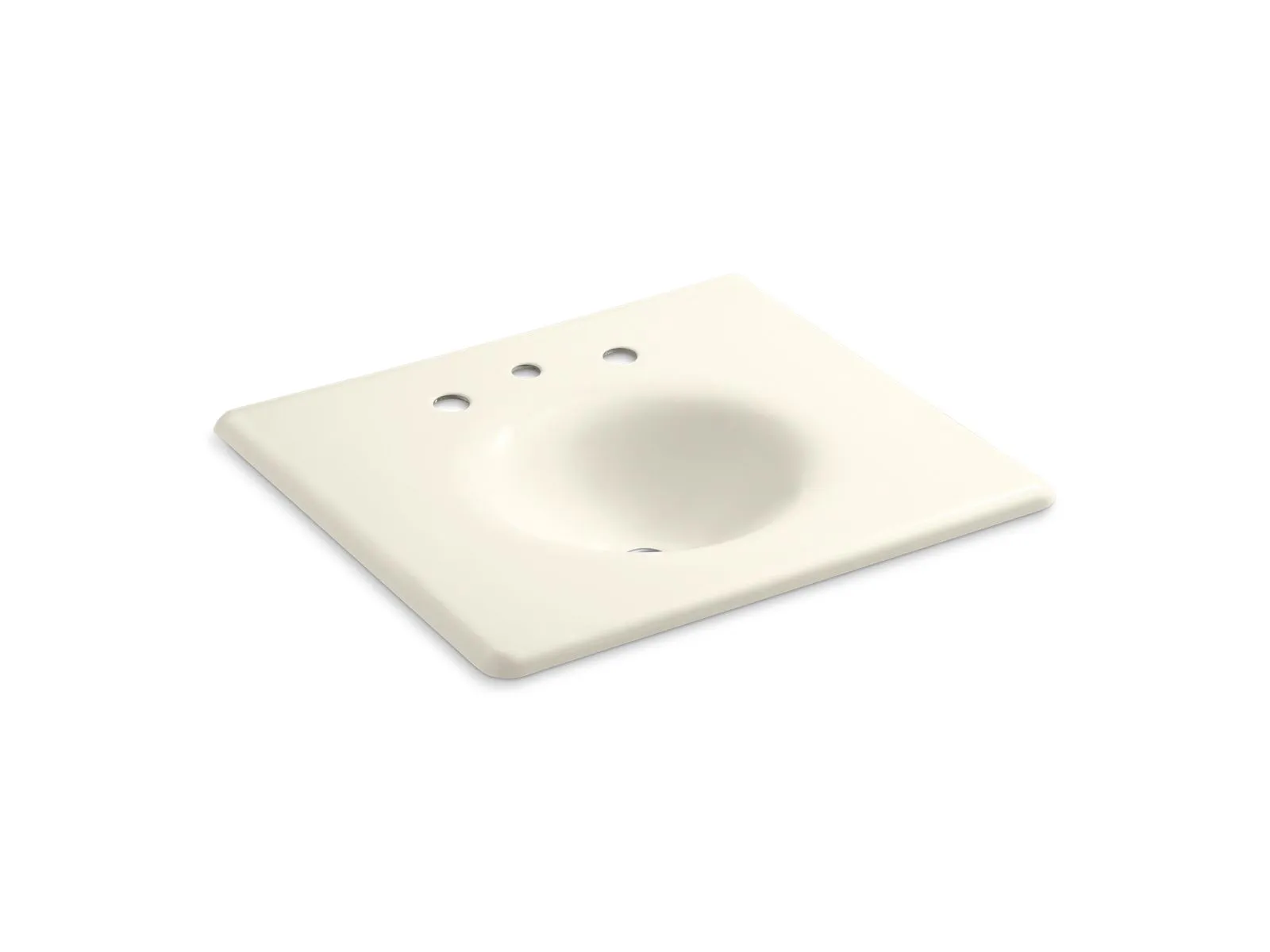 KOHLER K-3048-8 Iron/Impressions 25" Enameled cast iron vanity top with integrated round sink