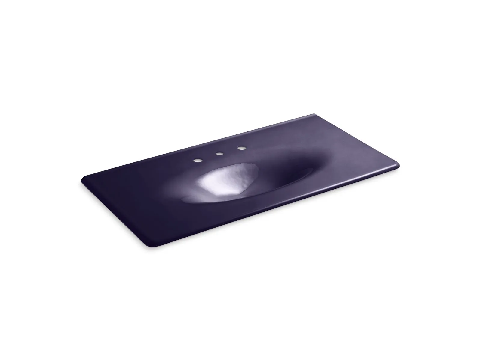 KOHLER K-3052-8 Iron/Impressions 43" Enameled cast iron vanity top with integrated oval sink