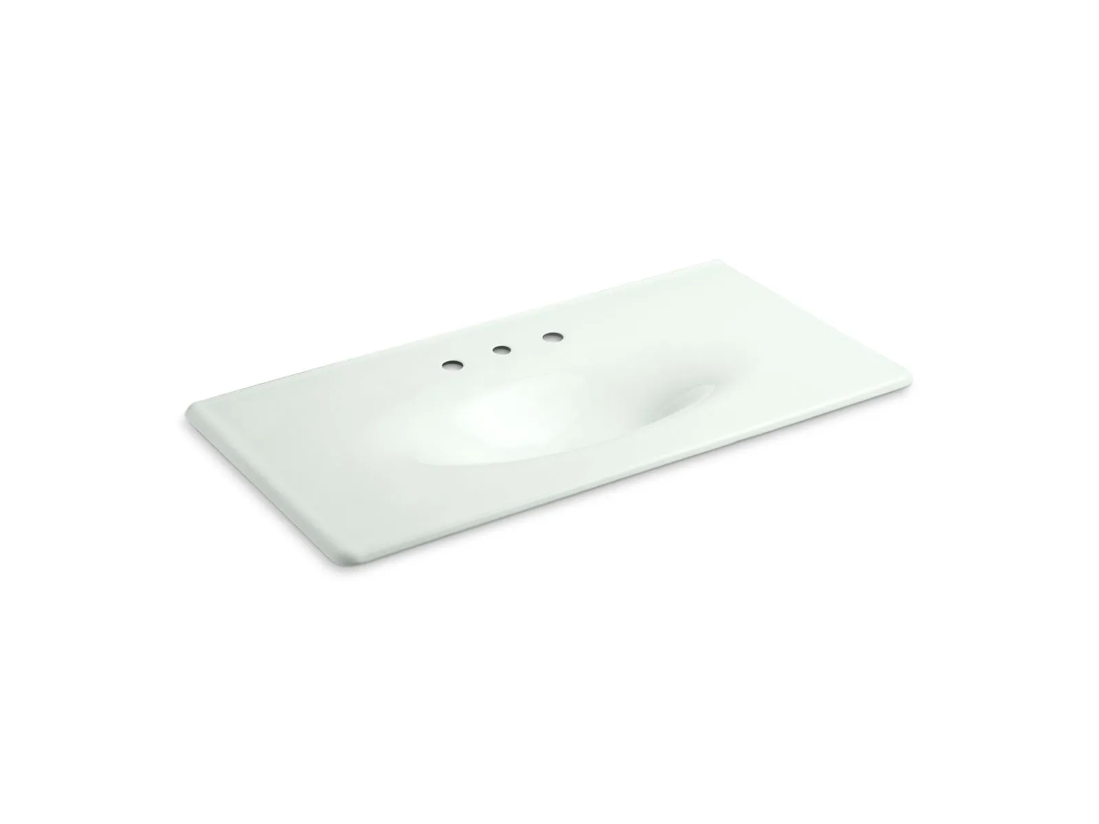 KOHLER K-3052-8 Iron/Impressions 43" Enameled cast iron vanity top with integrated oval sink