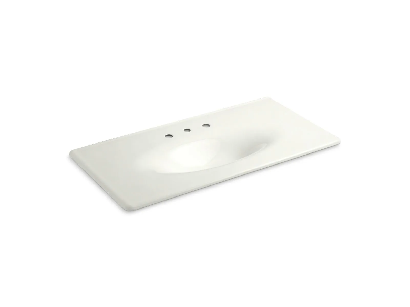 KOHLER K-3052-8 Iron/Impressions 43" Enameled cast iron vanity top with integrated oval sink