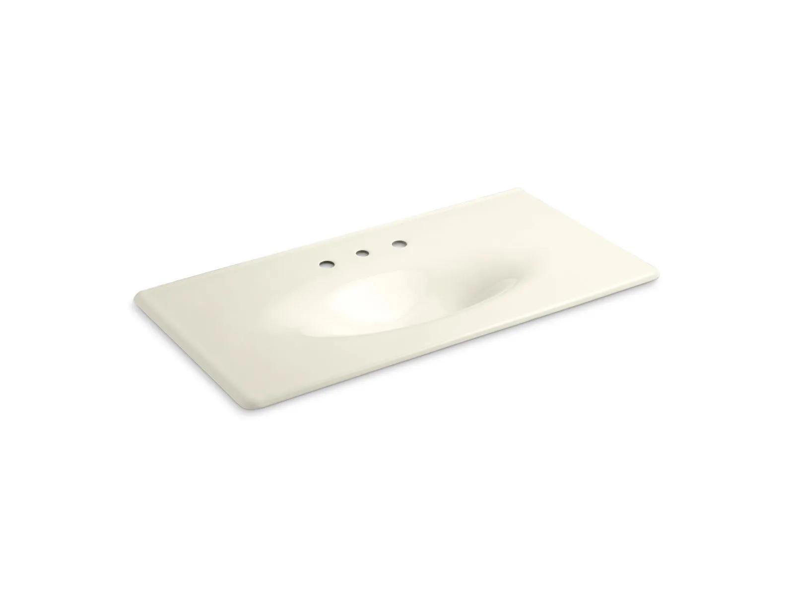 KOHLER K-3052-8 Iron/Impressions 43" Enameled cast iron vanity top with integrated oval sink
