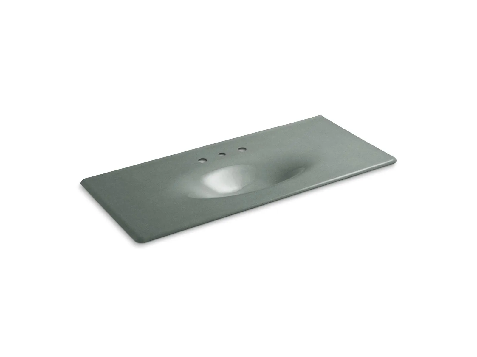 KOHLER K-3053-8 Iron/Impressions 49" Enameled cast iron vanity top with integrated oval sink