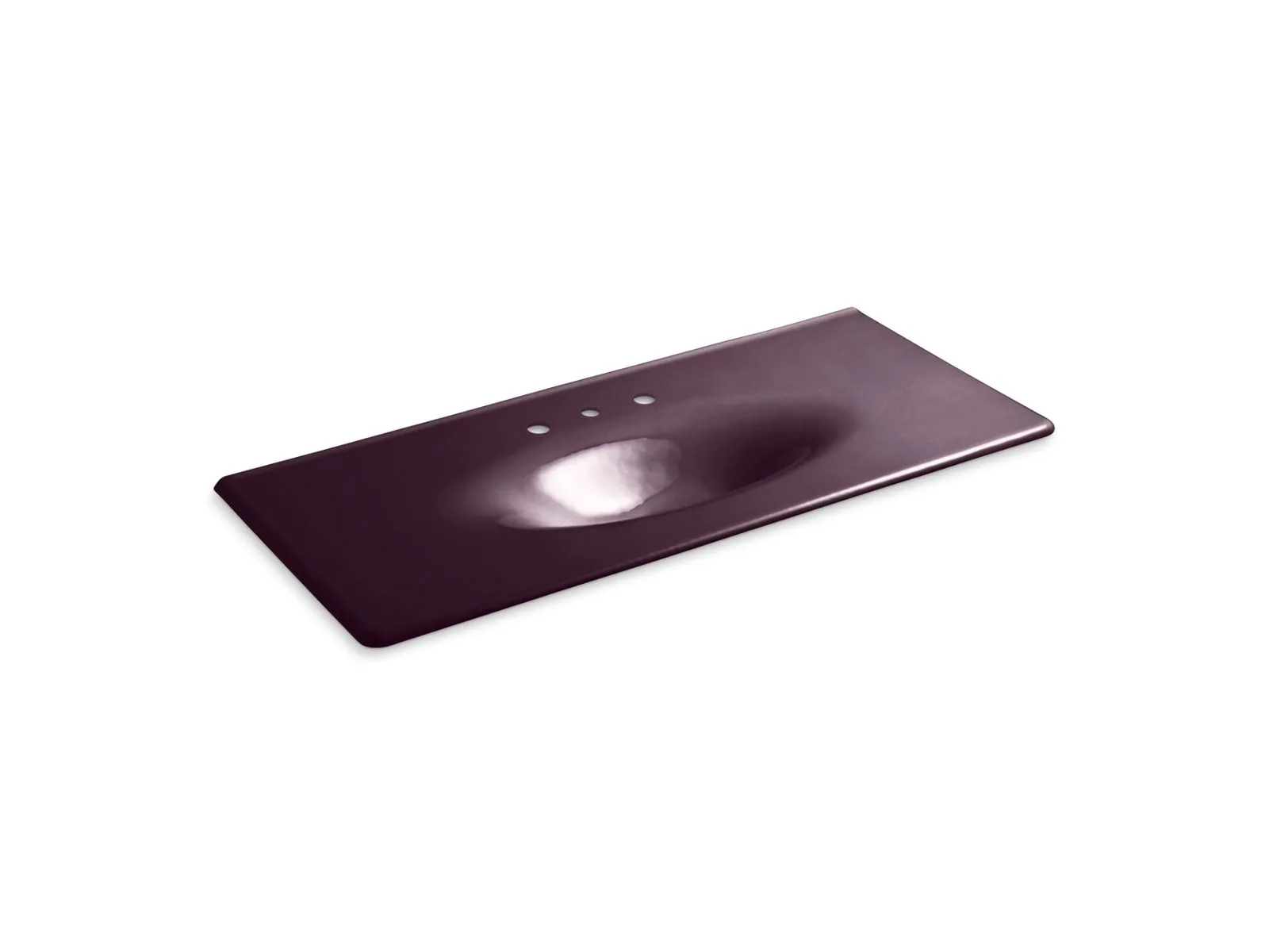 KOHLER K-3053-8 Iron/Impressions 49" Enameled cast iron vanity top with integrated oval sink