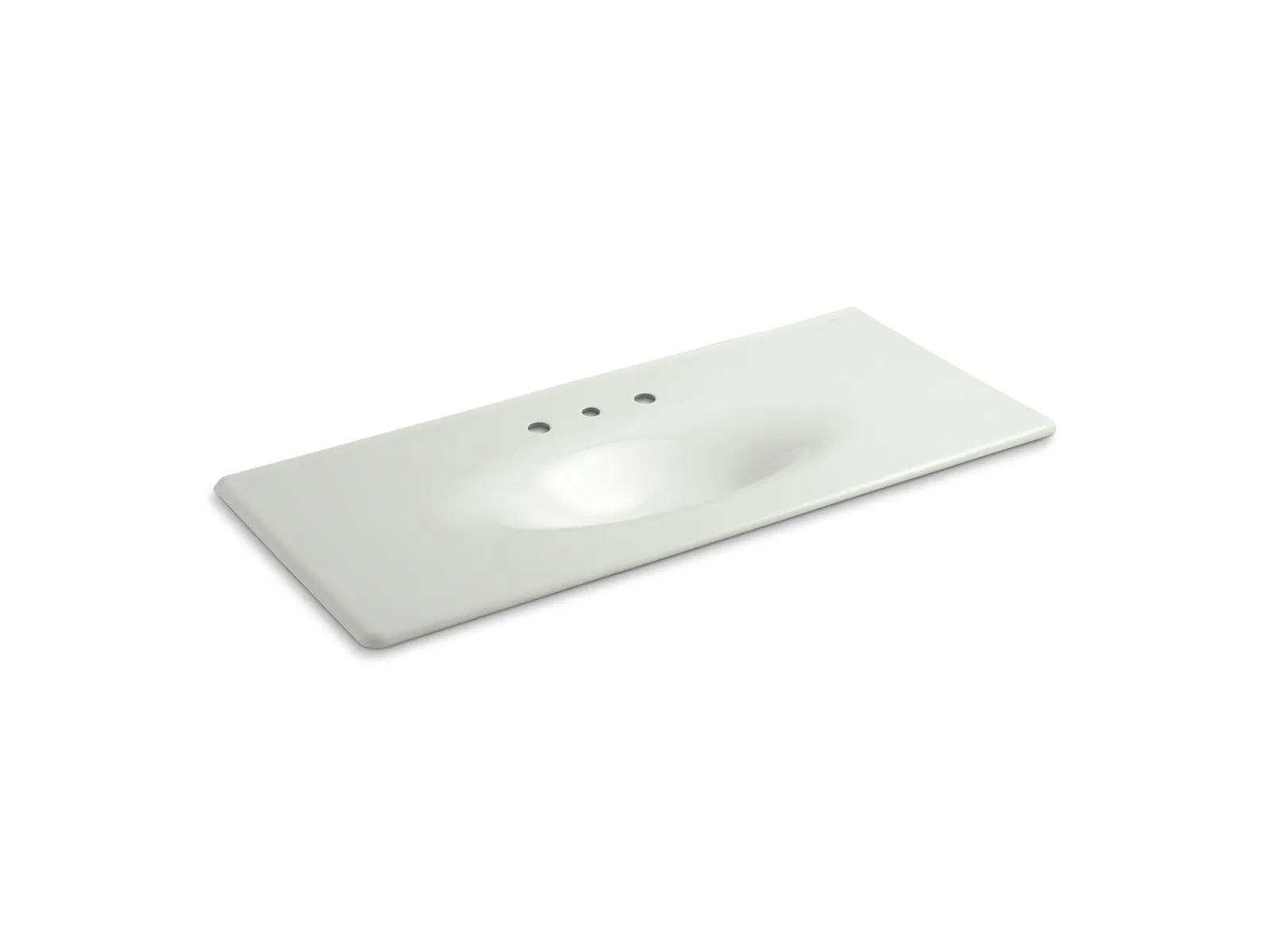 KOHLER K-3053-8 Iron/Impressions 49" Enameled cast iron vanity top with integrated oval sink