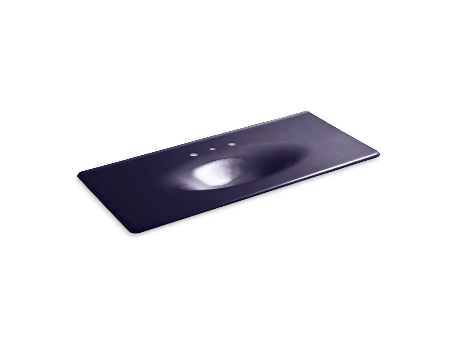 KOHLER K-3053-8 Iron/Impressions 49" Enameled cast iron vanity top with integrated oval sink