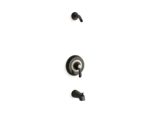 KOHLER K-TLS12007-4S Fairfax Rite-Temp(R) bath and shower trim set with lever handle and slip-fit spout, less showerhead
