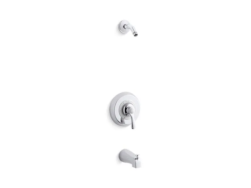 KOHLER K-TLS12007-4S Fairfax Rite-Temp(R) bath and shower trim set with lever handle and slip-fit spout, less showerhead