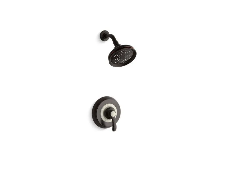 KOHLER K-TS12014-4 Fairfax Rite-Temp(R) shower valve trim with lever handle and 2.5 gpm showerhead