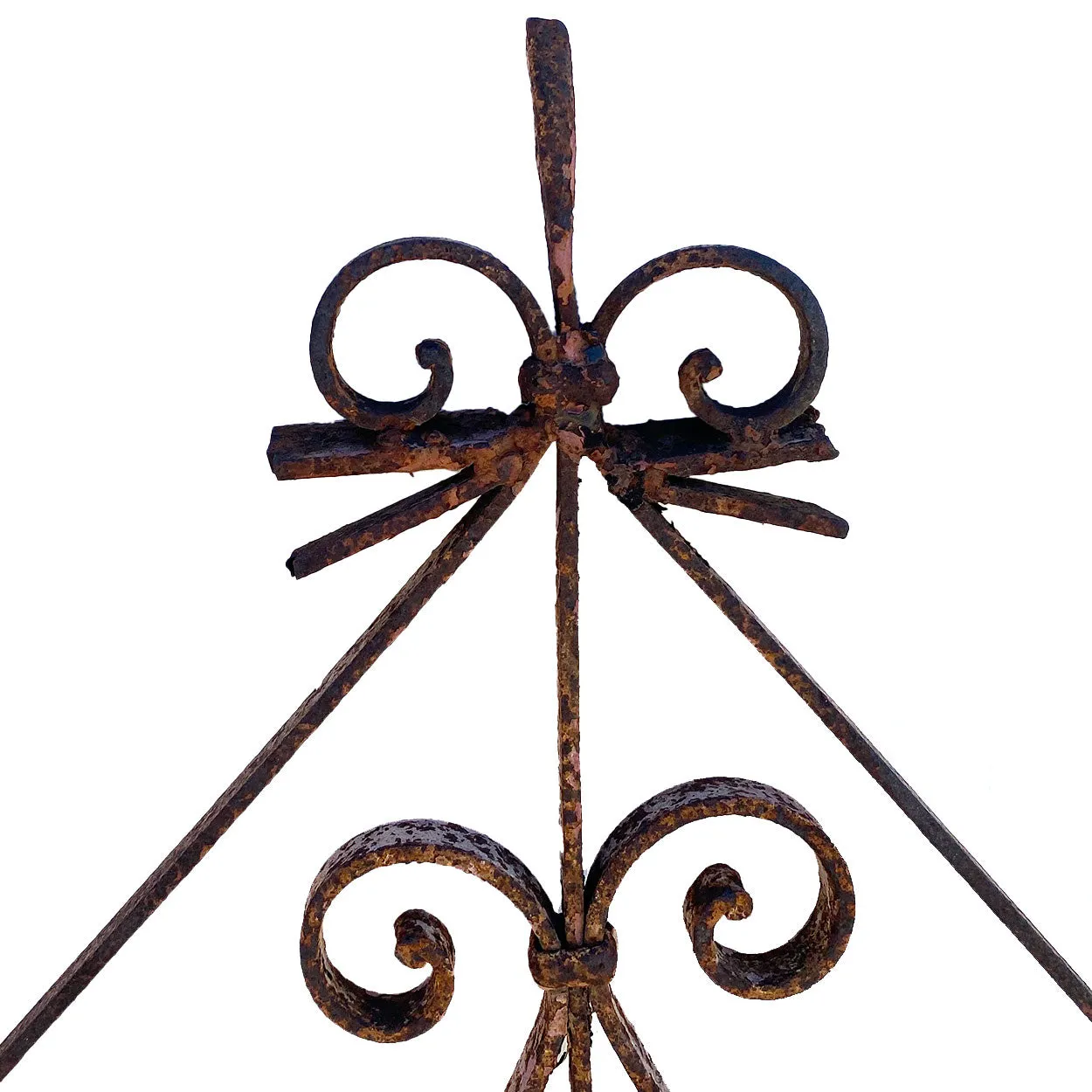 Large French Beaux Arts Wrought Iron Gate / Door Architectural Transom Grille