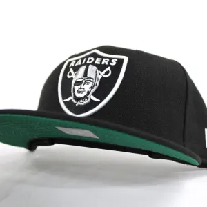Las Vegas Raiders New Era 9Fifty Snapback Hat (Green Under Brim)