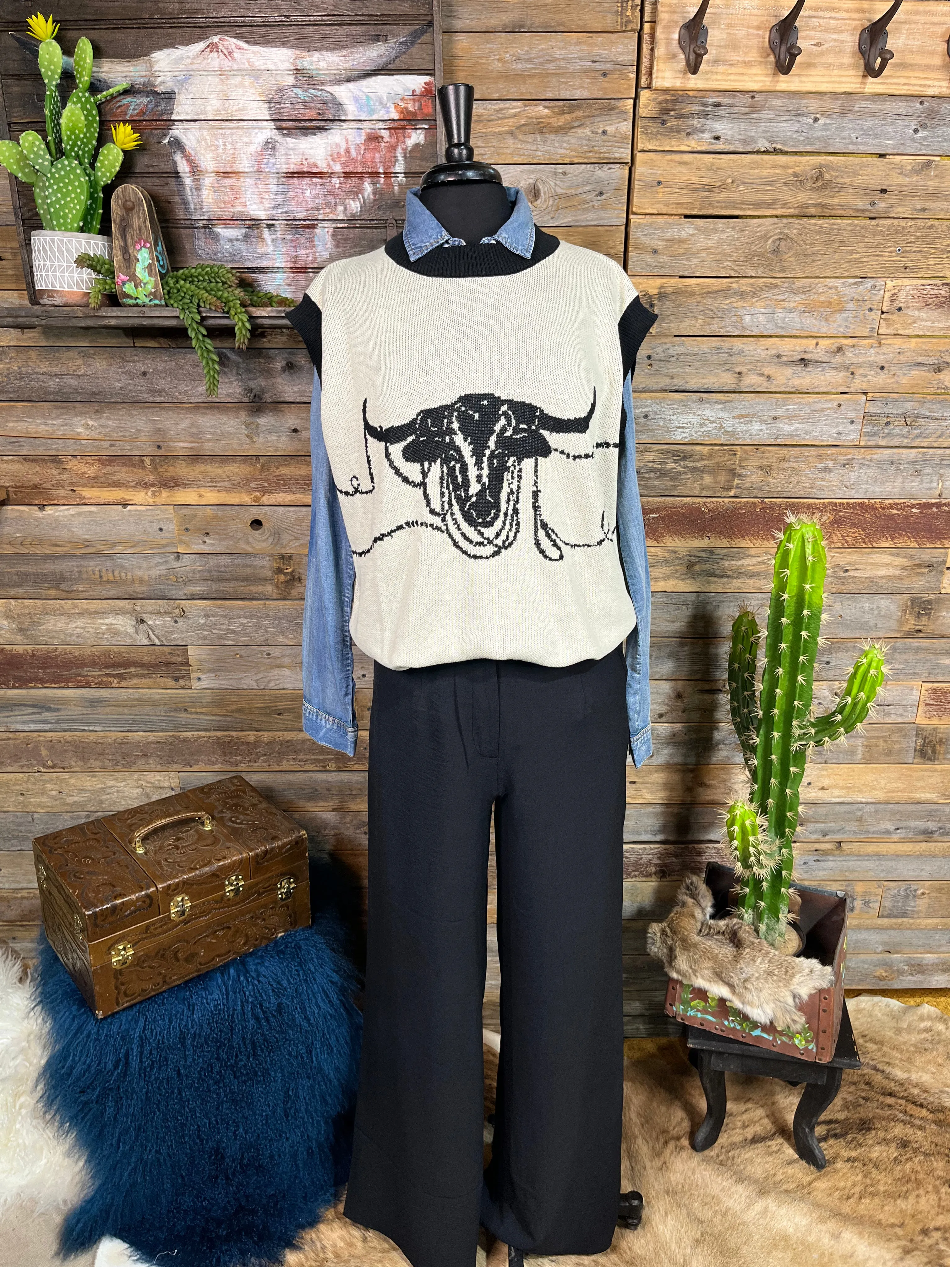 Lasso The Longhorn Sweater Vest