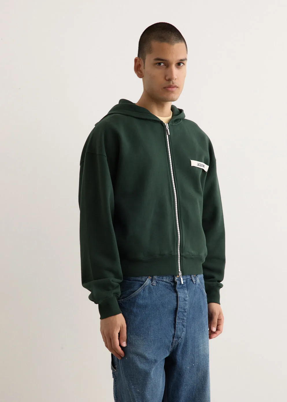 Le Hoodie Zip Gros Grain