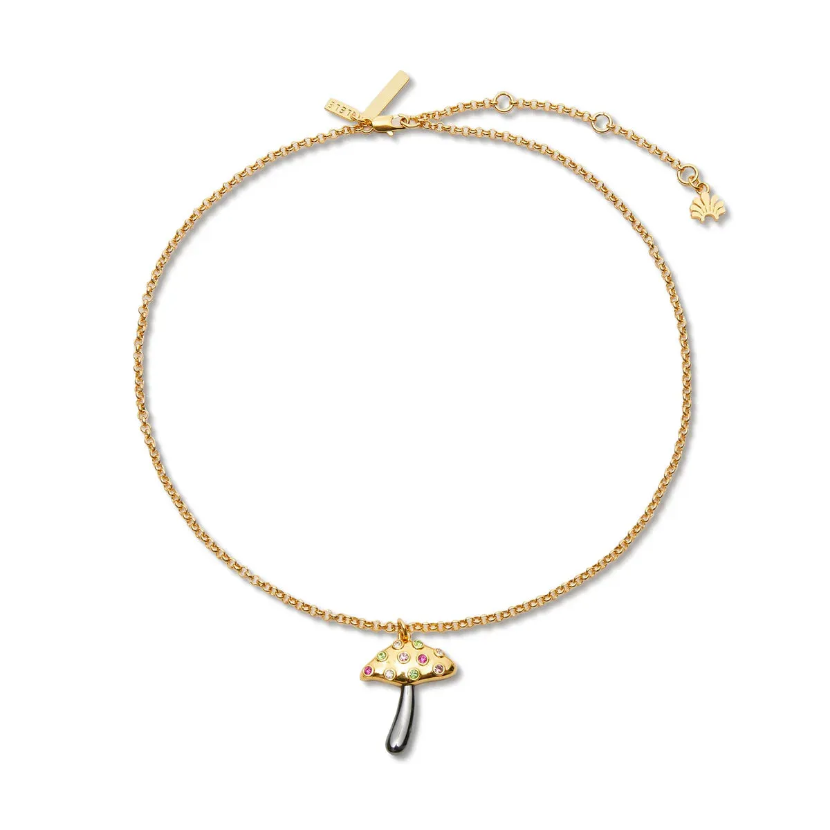 Lele Sadoughi Jeweled Meadow Mushroom Pendant Necklace
