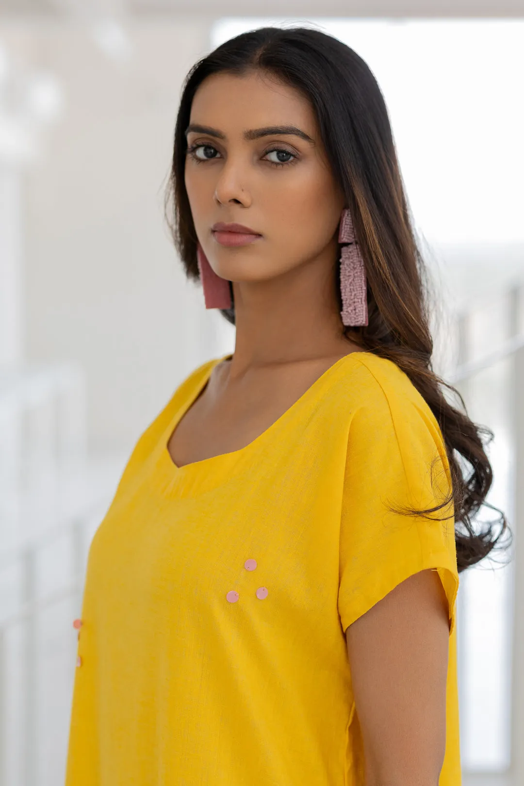 Lemons and Candies Ruffle Hem Dress