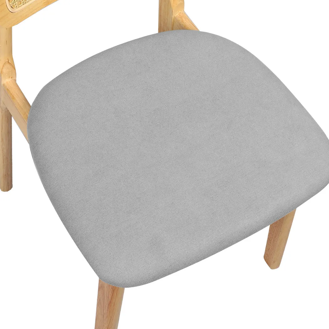 Levede 2x Dining Chair Wood Rattan Armless Natural