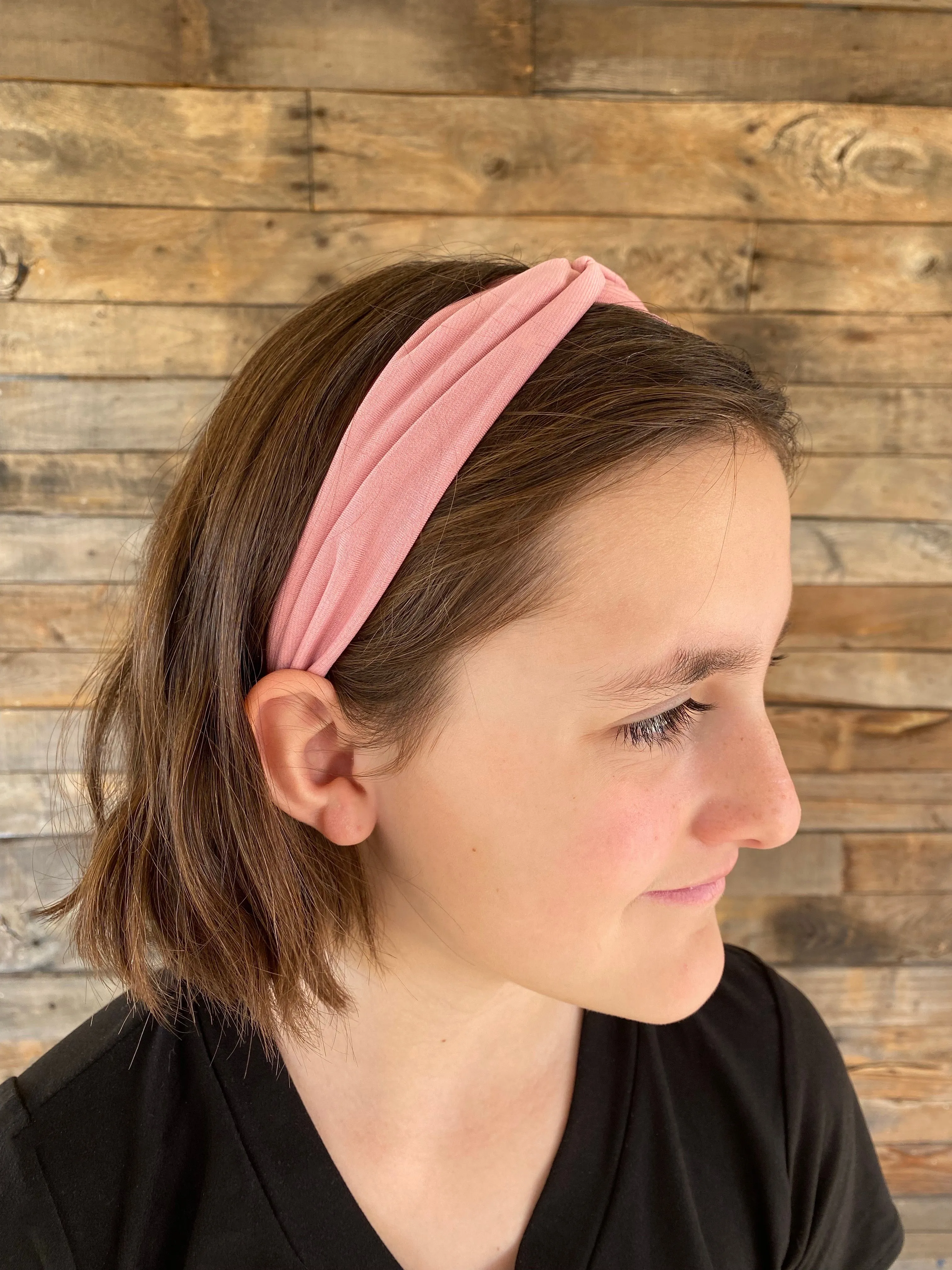 Light Rose Ice Faux Knot Headband
