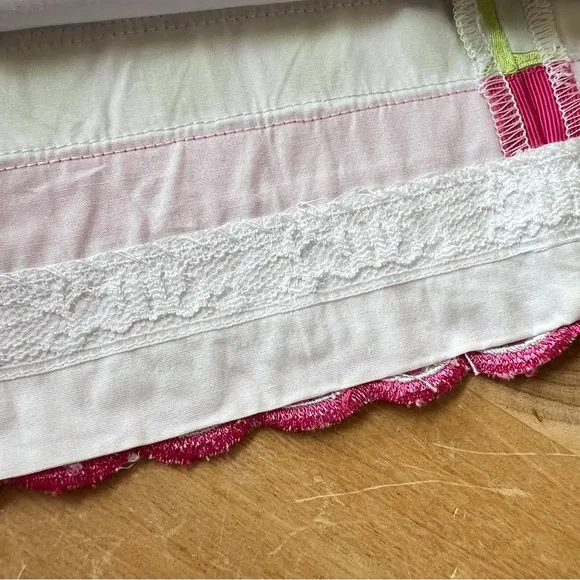 LILLY PULITZER GROSGRAIN RIBBON SKIRT 8 VTG 90S PENCIL BACK ZIP ABOVE KNEE LINED