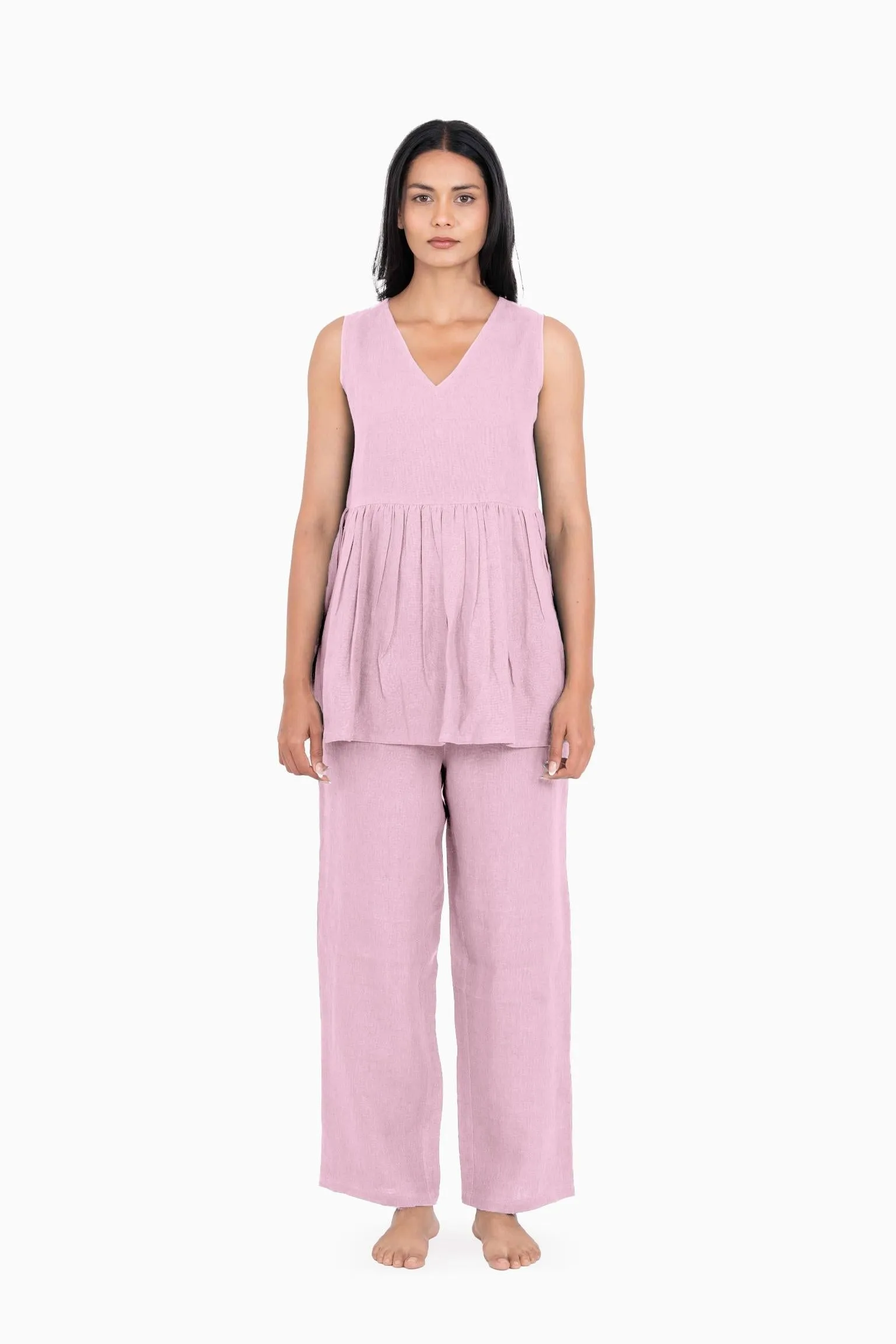 Linen Flavia Co-Ord Set-Stormy Blue