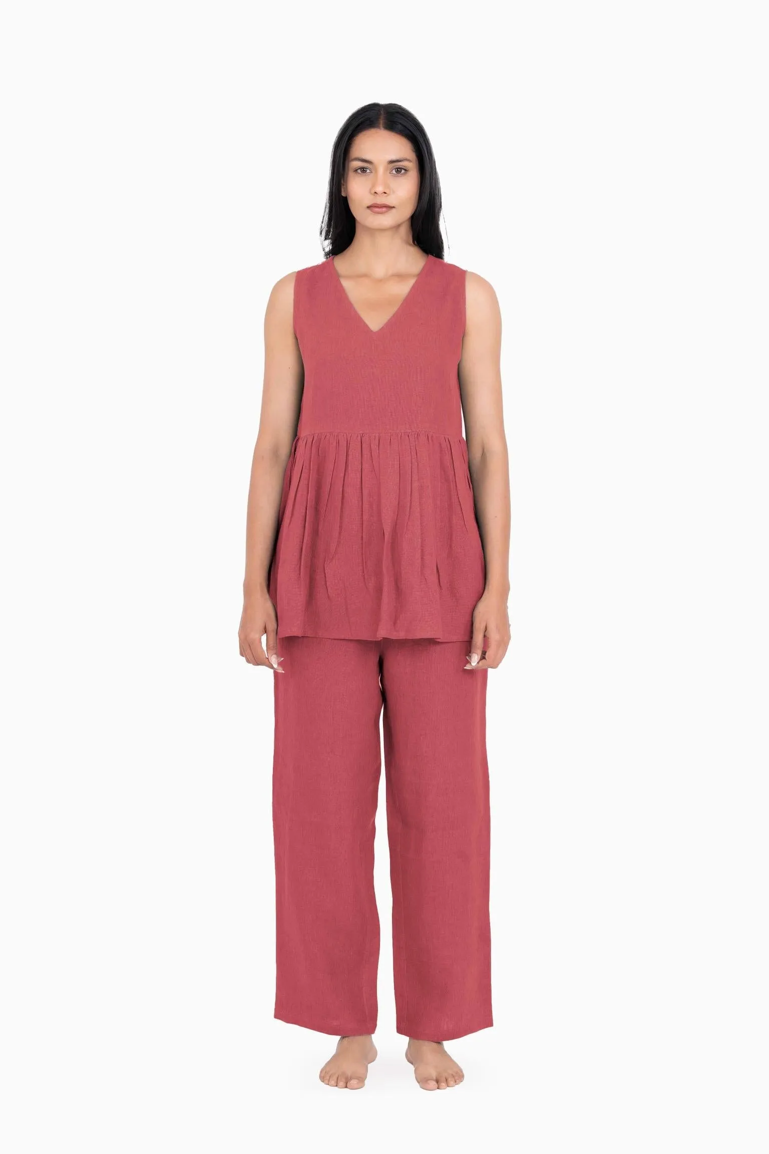 Linen Flavia Co-Ord Set-Stormy Blue