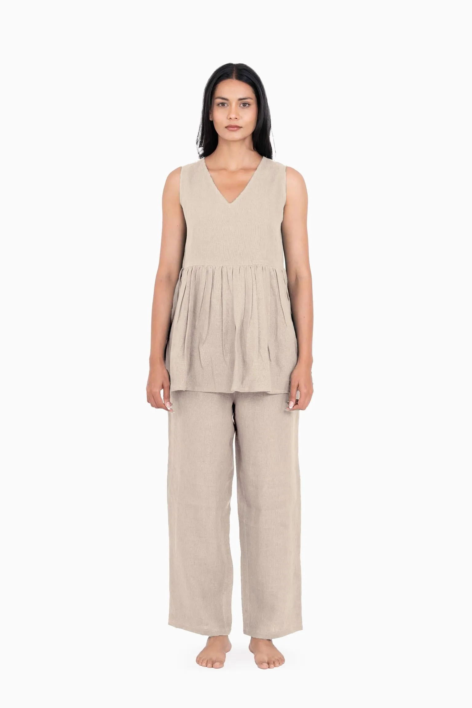 Linen Flavia Co-Ord Set-Stormy Blue