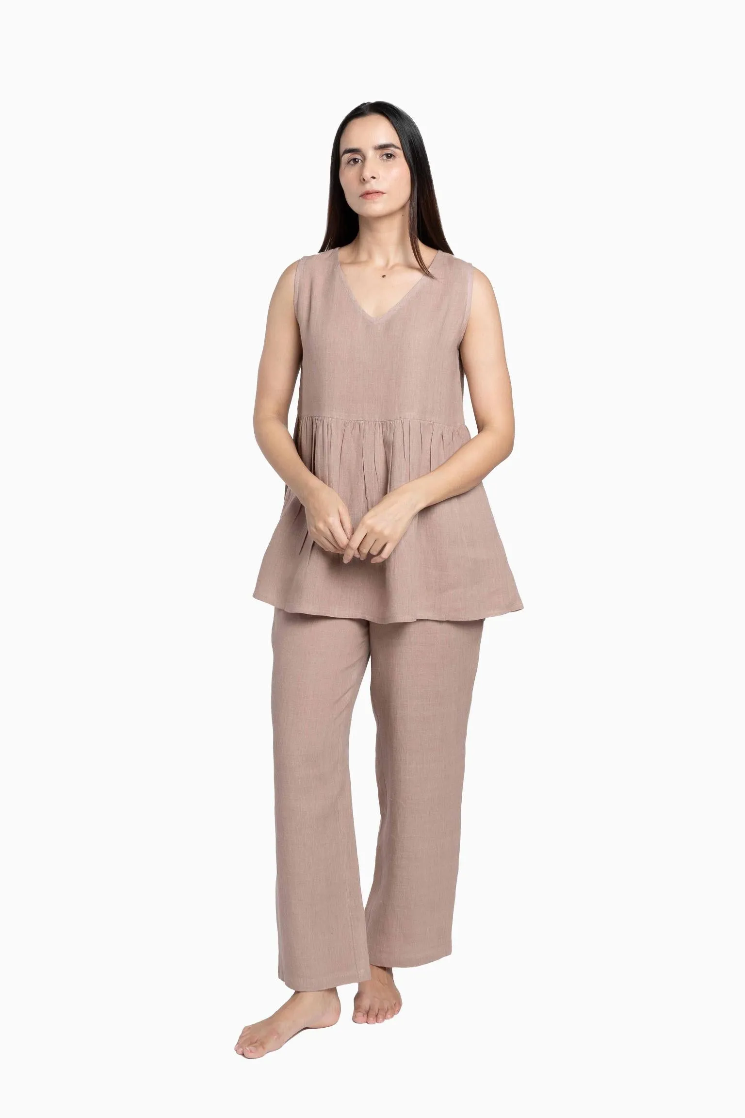 Linen Flavia Co-Ord Set-Stormy Blue
