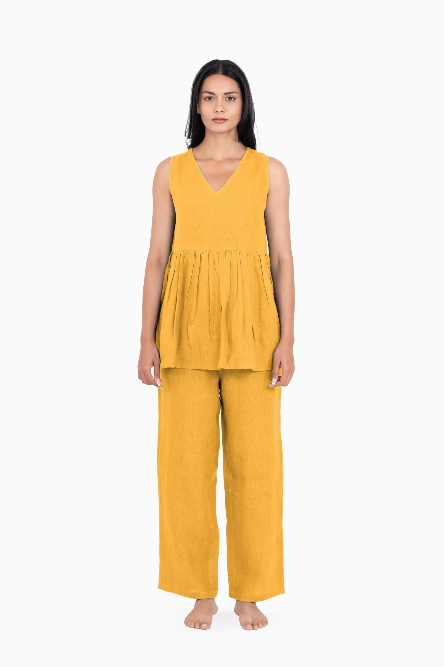 Linen Flavia Co-Ord Set-Stormy Blue