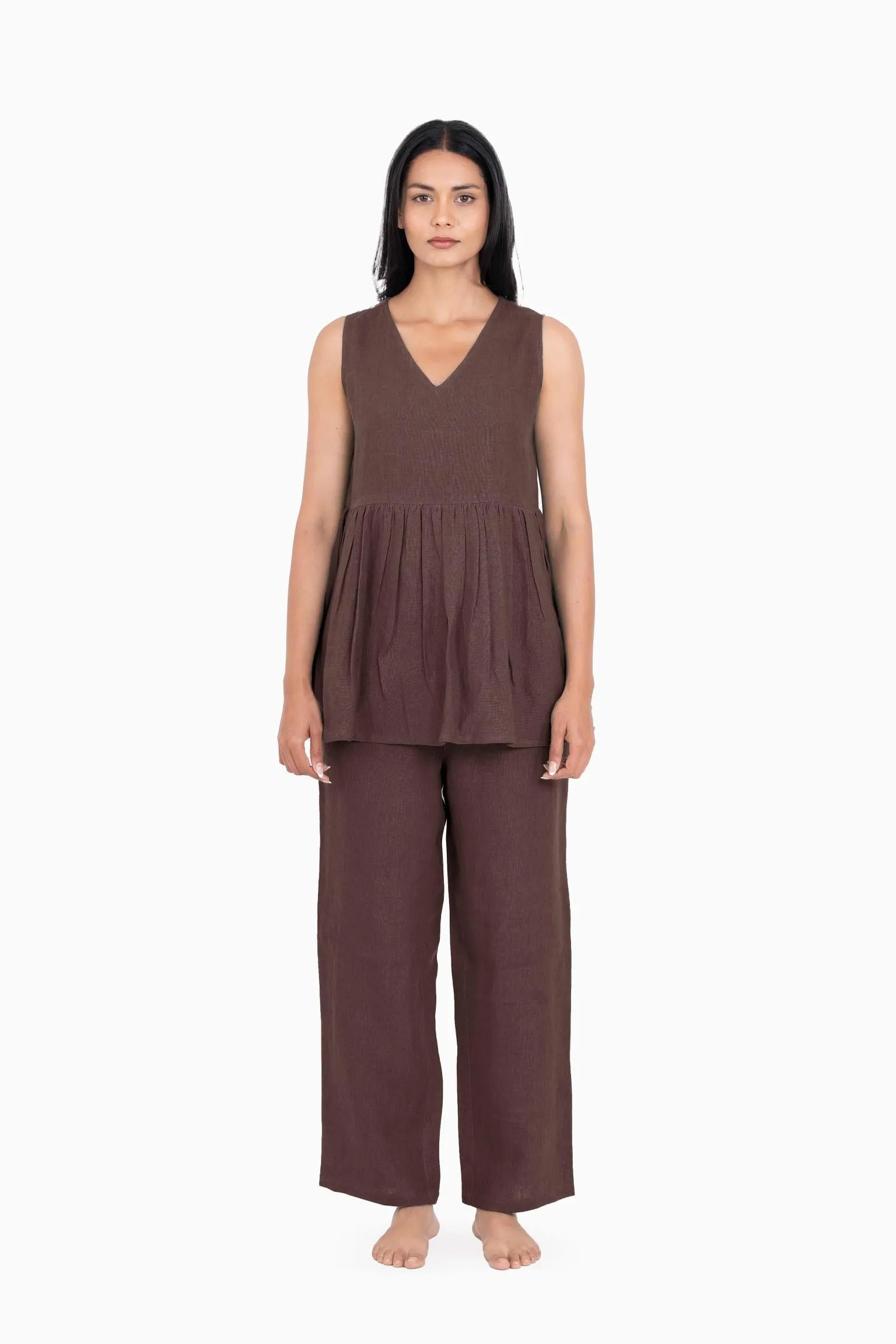 Linen Flavia Co-Ord Set-Stormy Blue
