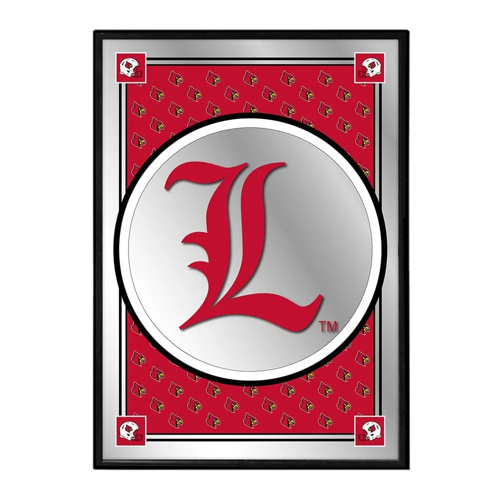 Louisville Cardinals: Team Spirit, L - Framed Mirrored Wall Sign