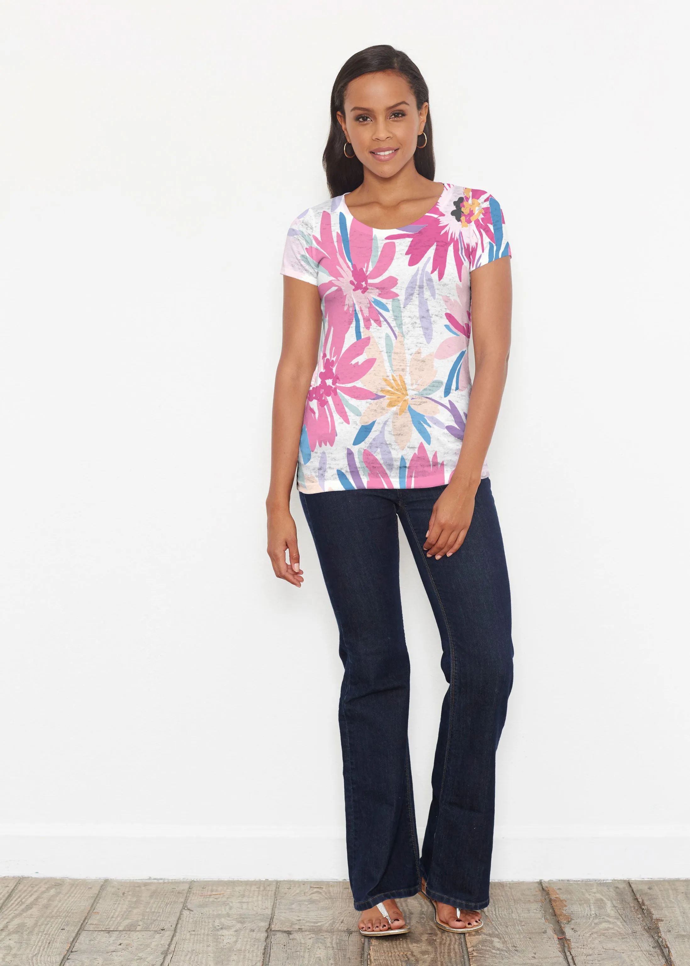 Loves me Loves me Not (8068) ~ Short Sleeve Scoop Shirt