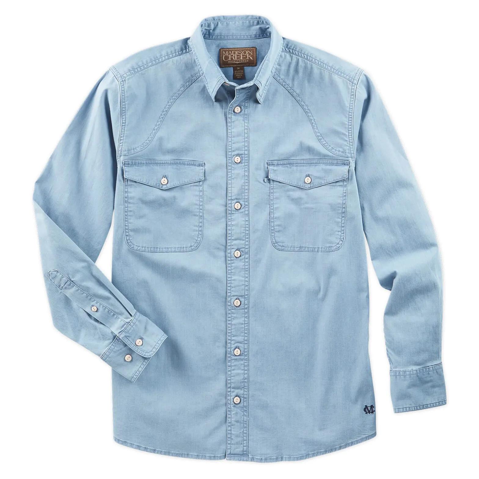 Madison Creek - Men's Green River Woven Shirt - Chambray