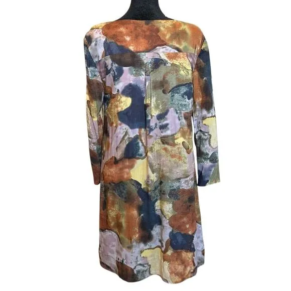 Maeve x Anthropologie Elenora Watercolor Shift Dress Indie Hippie Festival Retro