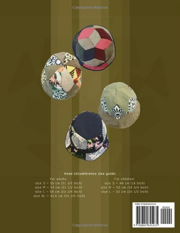 Making your own hats vol.5: Patchwork bucket hat sewing patterns size S/M/L/XL for children and adults