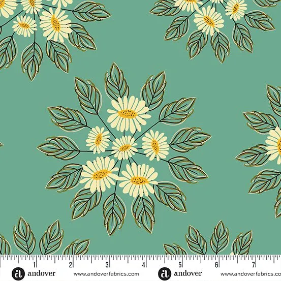 Makower Fabrics | Winged Garden | Graceful Flora | Delight