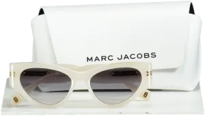 Marc Jacobs White Cat Eye Sunglasses in case