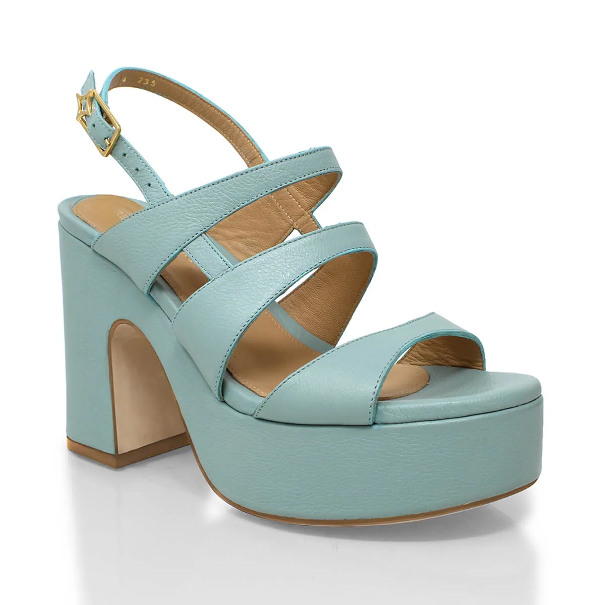 MARITE 105 - Aqua Regina Romero Zapato Sandalia Plataforma Tacon Alto Para Dama en Piel
