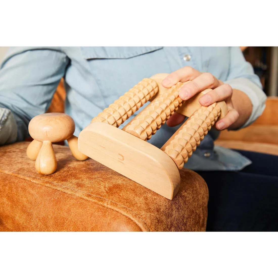 Masseur pieds en bois