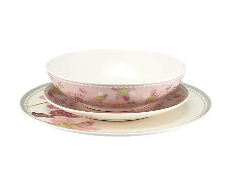 Maxwell & Williams Primula Coupe Dinner Set 12pc Pink AW0707