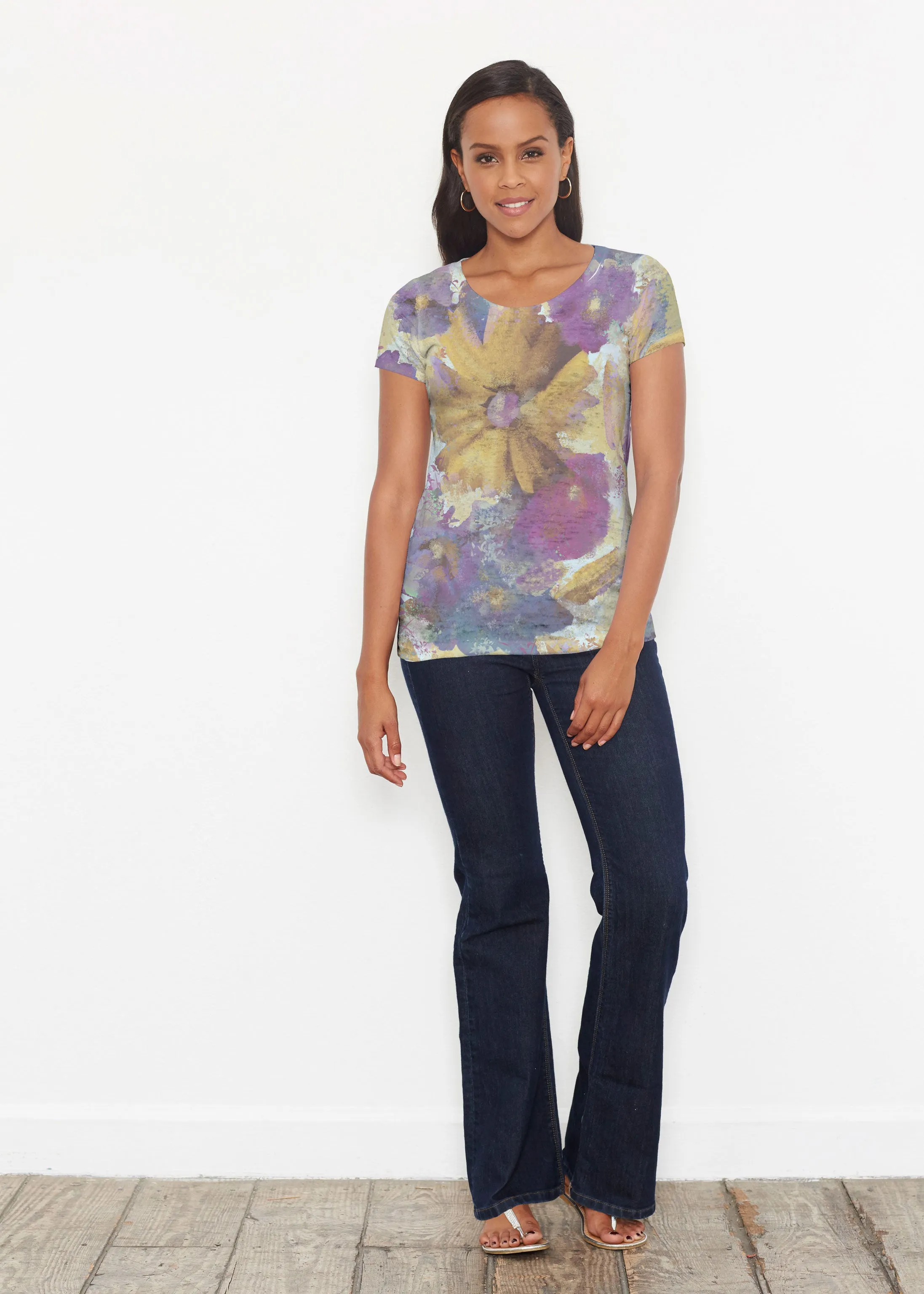 Maya (17266) ~ Short Sleeve Scoop Shirt